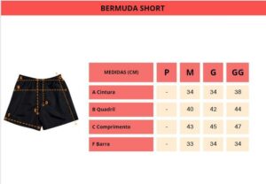 tamanho short